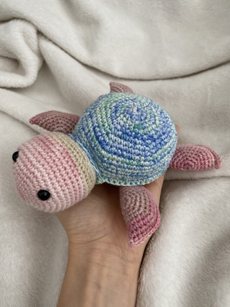 Bio-Schildkröte, handgefertigt aus 100 % Bio-Baumwolle, GOTS-zertifiziert